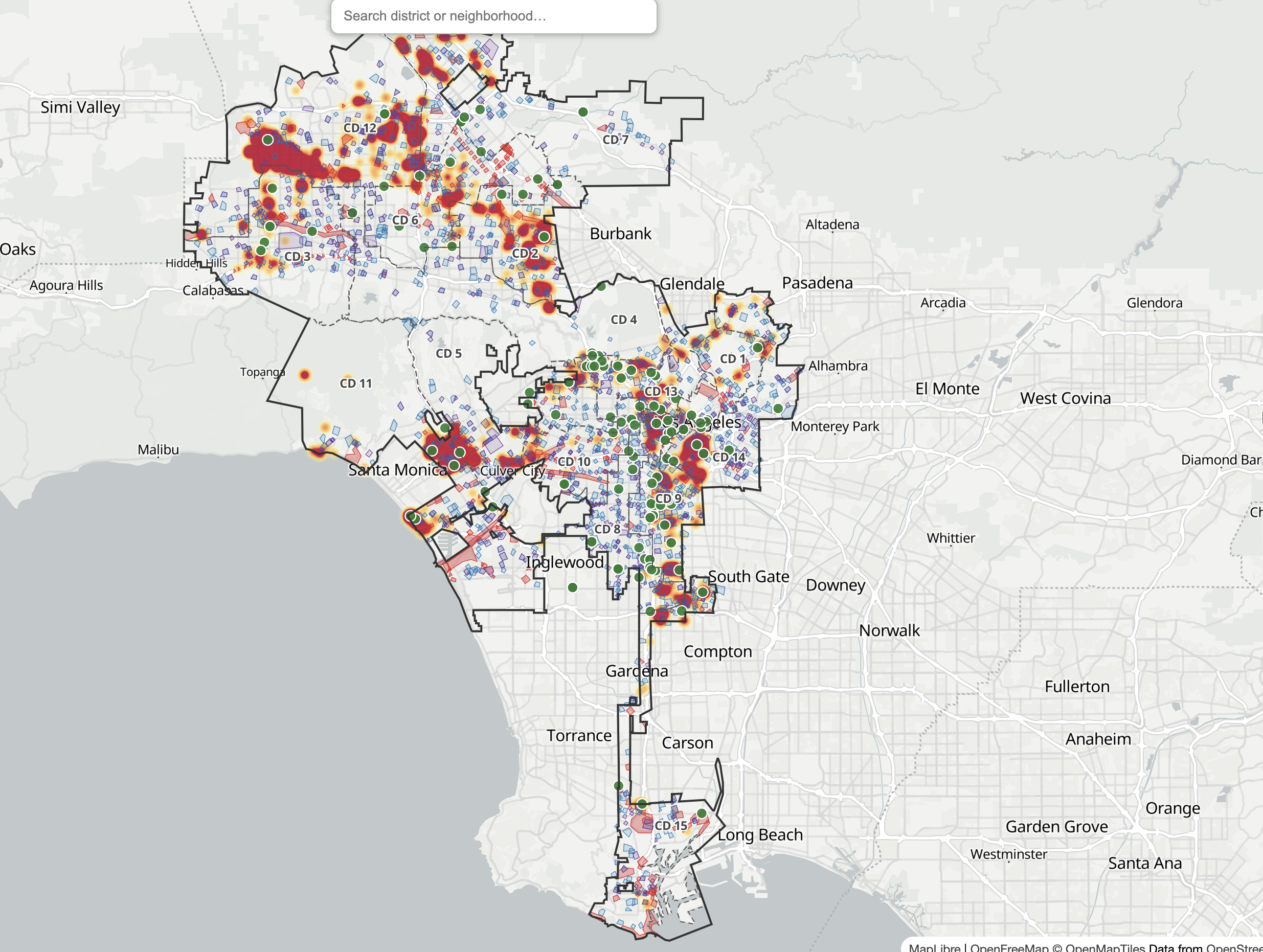 Los Angeles 41.18 and 56.11 Enforcement Maps
