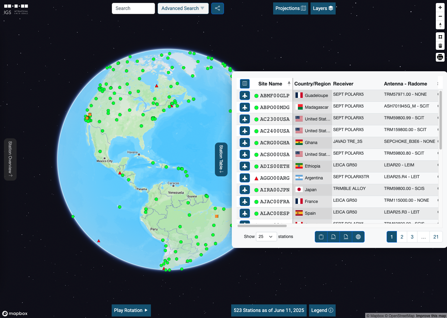 IGS Network Map
